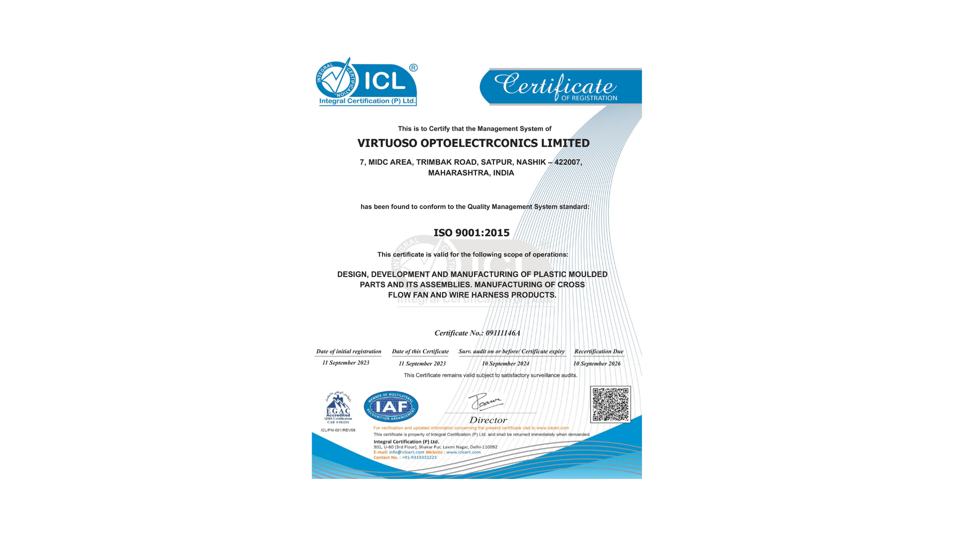 Quality Certificate 