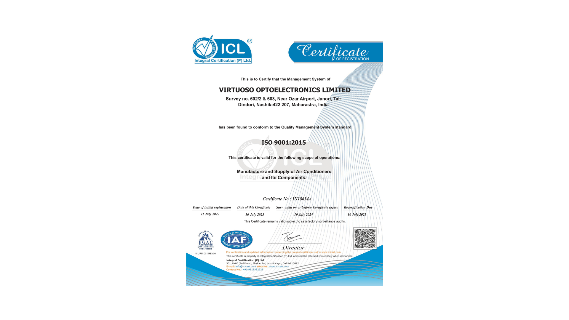 Quality Certificate 