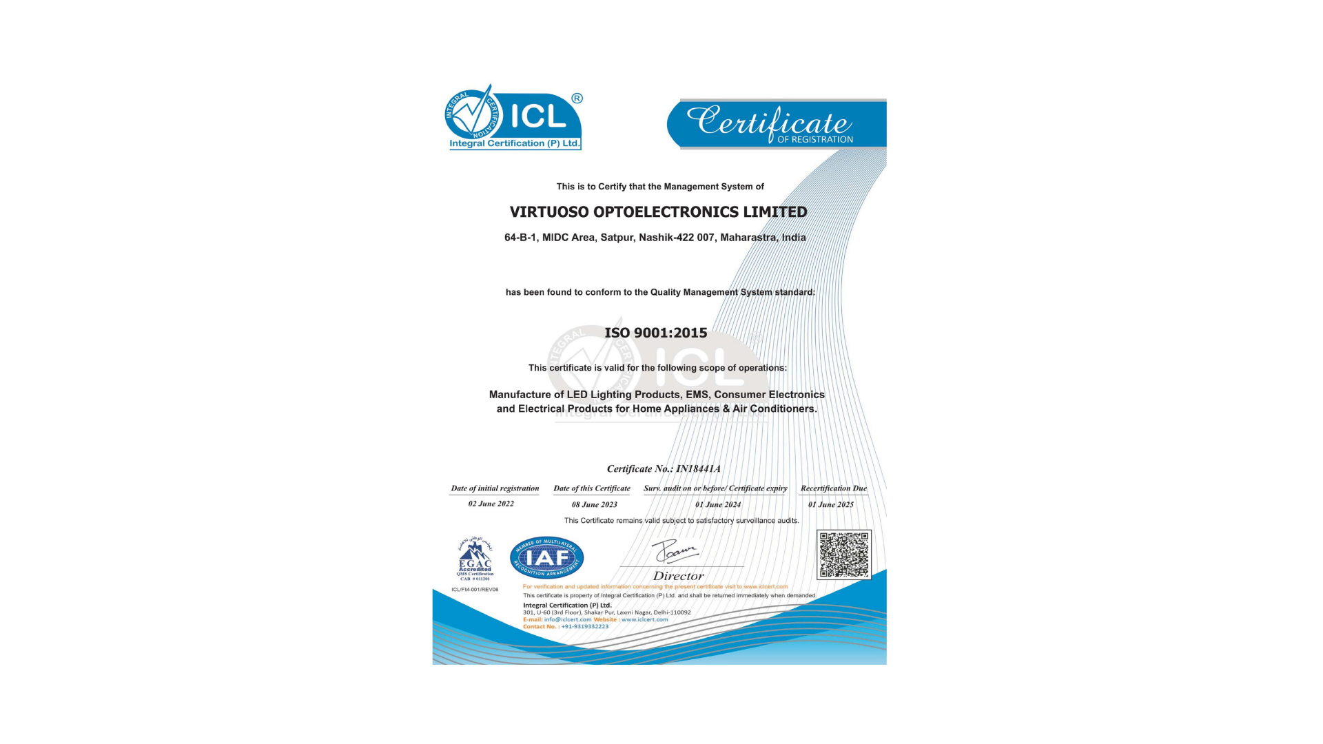 Quality Certificate 