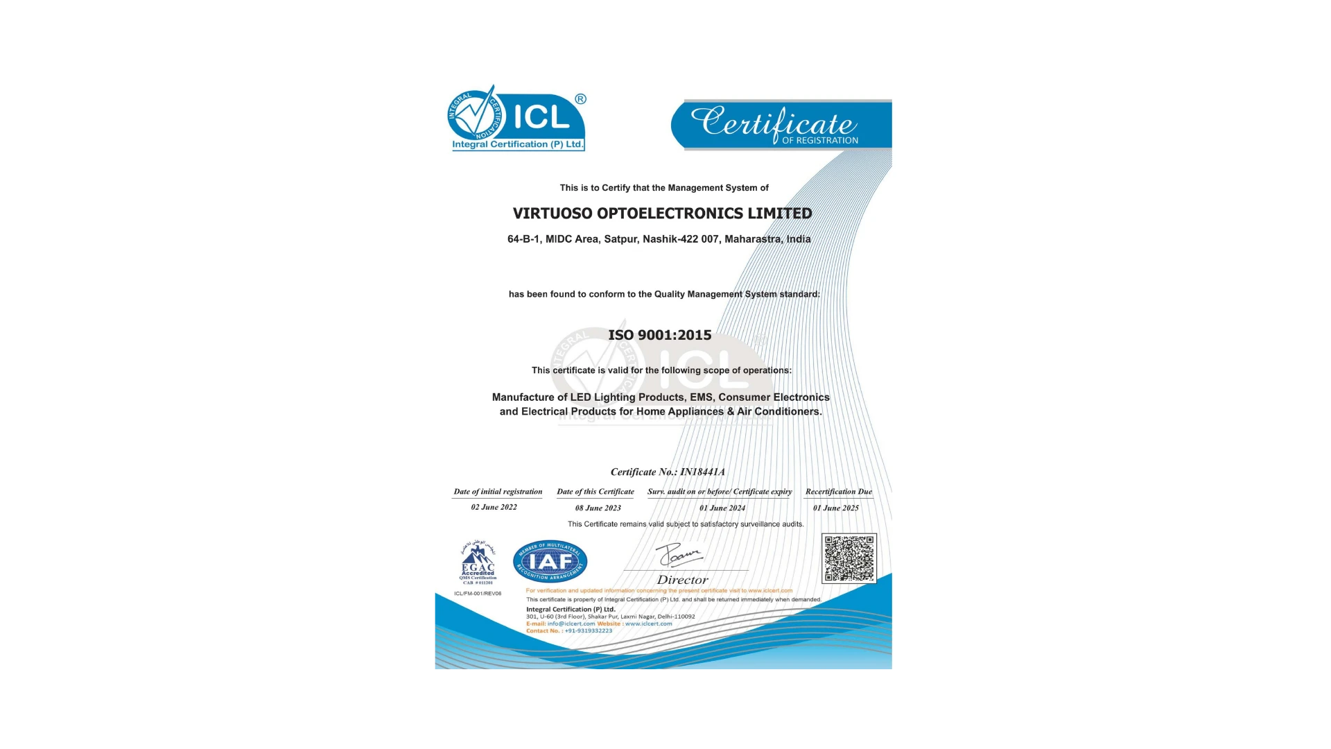 Quality Certificate