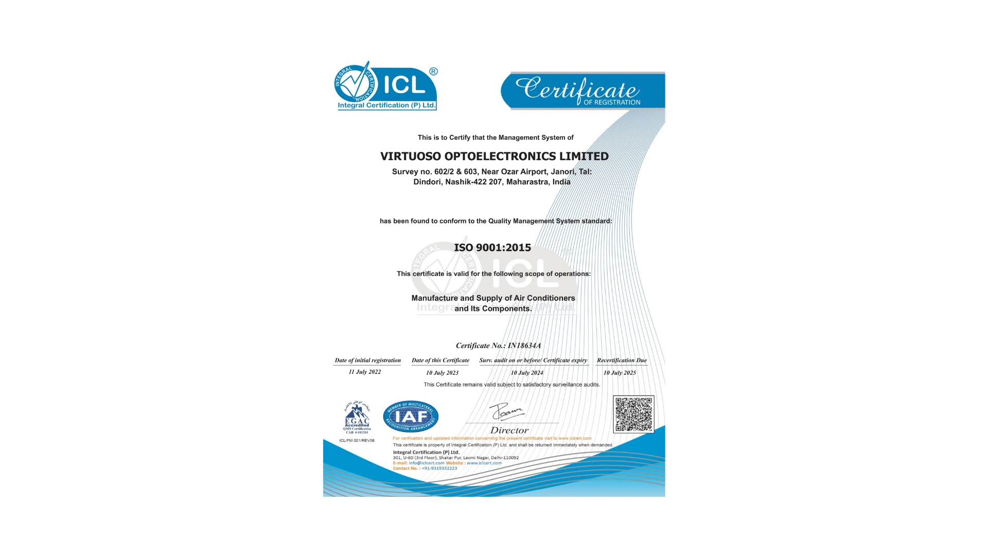 Quality Certificate